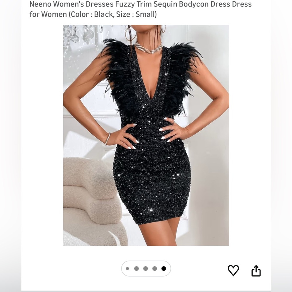 Elegant Black Sequin Dress